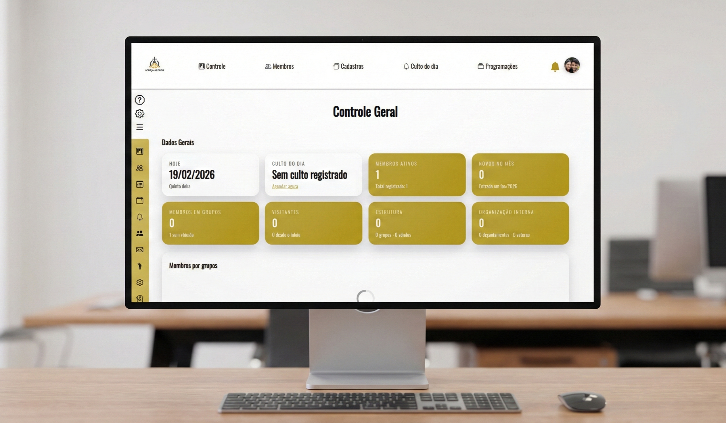 Kleros Dashboard - Sistema de Gestão Eclesiástica